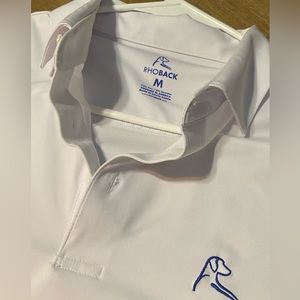 Rhoback “The Ball Boy” all white Medium performance polo
